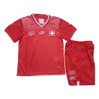 Switzerland Home Jersey Kit 2022 Kids(Jersey+Shorts) - goaljerseys