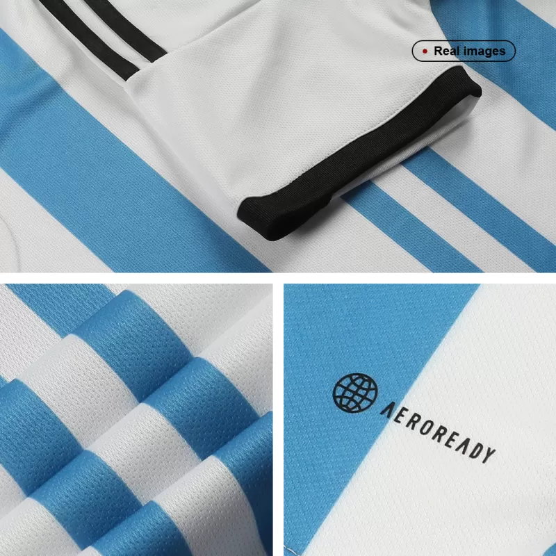 Argentina Three Star Home Jersey Kit 2022 Kids(Jersey+Shorts+Socks) - gojersey