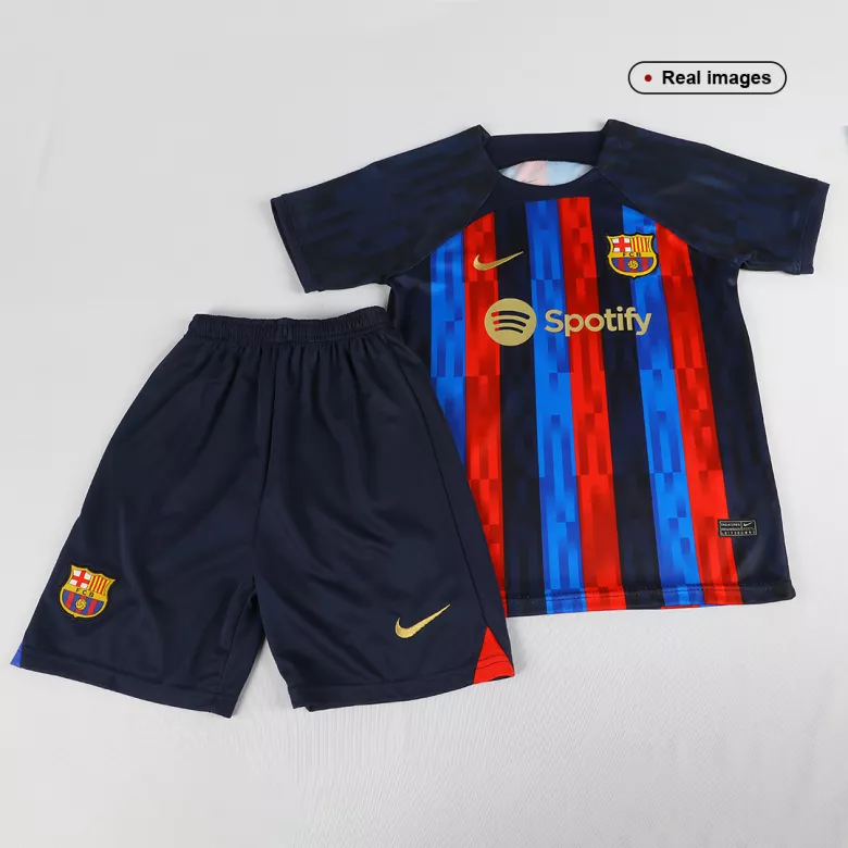 Barcelona Home Jersey Kit 2022/23 Kids(Jersey+Shorts+Socks) - gojersey