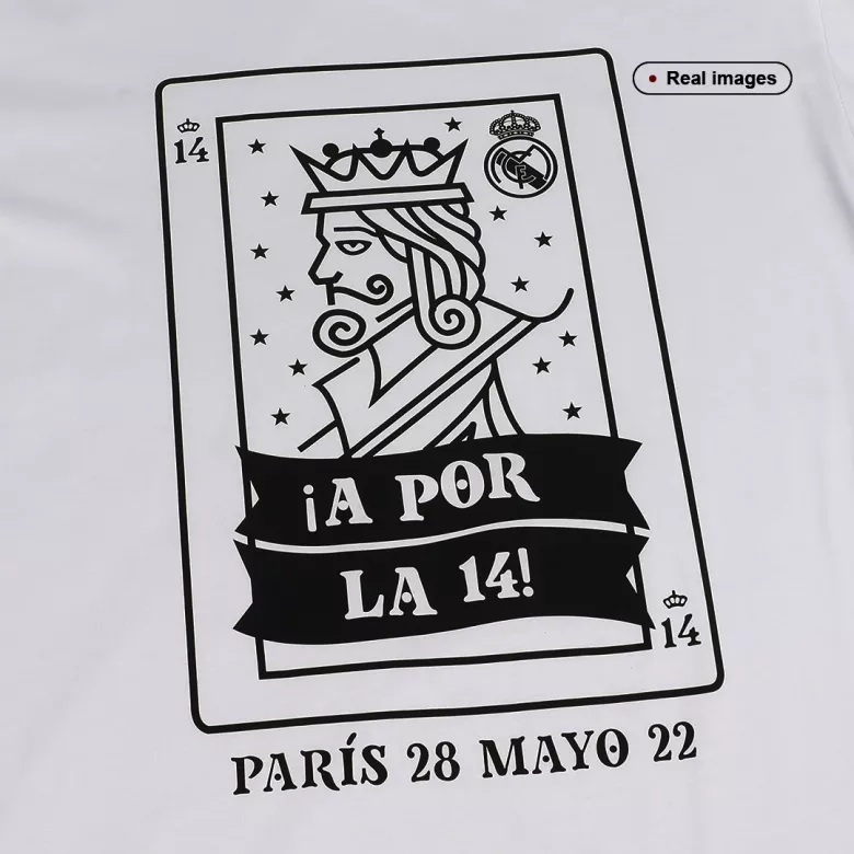 Real Madrid A Por La 14 T-Shirt - White - gojersey