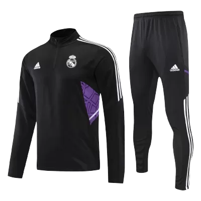 Real Madrid Sweatshirt Kit 2022/23 - Black (Top+Pants) - gojersey