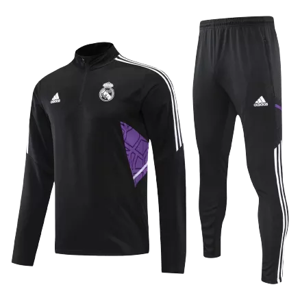 Real Madrid Sweatshirt Kit 2022/23 - Black (Top+Pants) - gojerseys