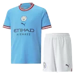 Manchester City Home Jersey Kit 2022/23 Kids(Jersey+Shorts)