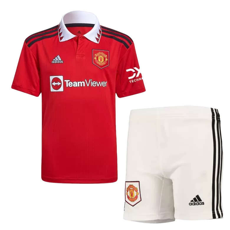 Manchester United 2022 / 2023 Kids Jersey And Short - Home