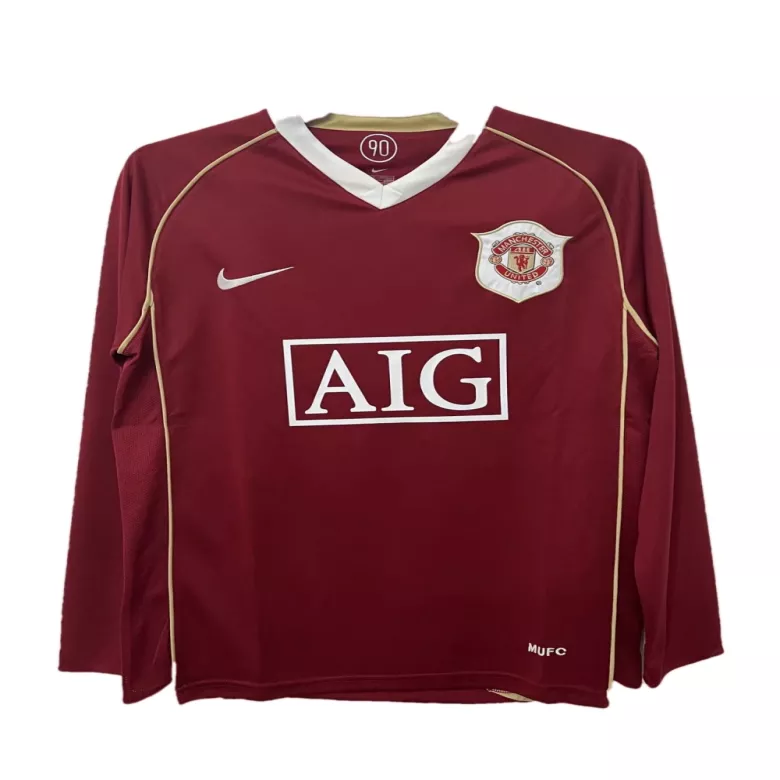 Manchester United Home Jersey 2006/07 - Long Sleeve - gojersey