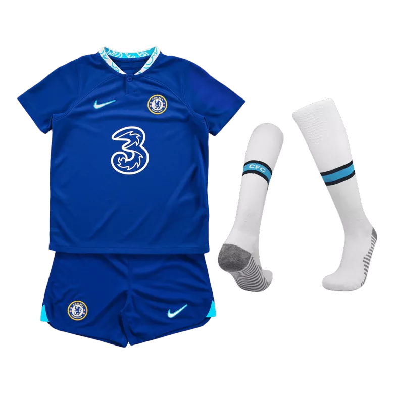 Chelsea Home Jersey Kit 2022/23 Kids(Jersey+Shorts+Socks) - gojersey