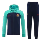Barcelona Hoodie Sweatshirt Kit 2022/23 - Green&Navy (Top+Pants) - goaljerseys