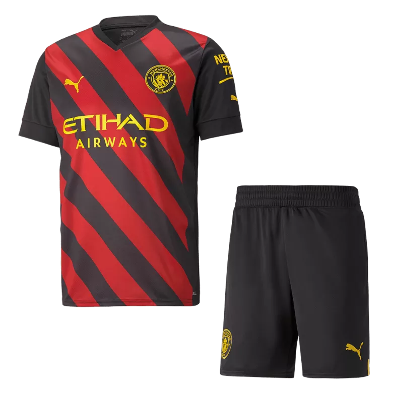 Manchester City Away Jersey Kit 2022/23 (Jersey+Shorts) - gojersey