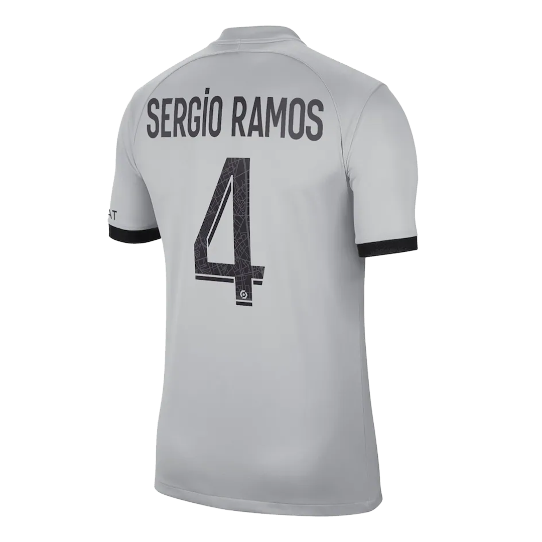 2022-2023 PSG Pre-Match Training Shirt (Black) - Kids (SERGIO RAMOS 4)