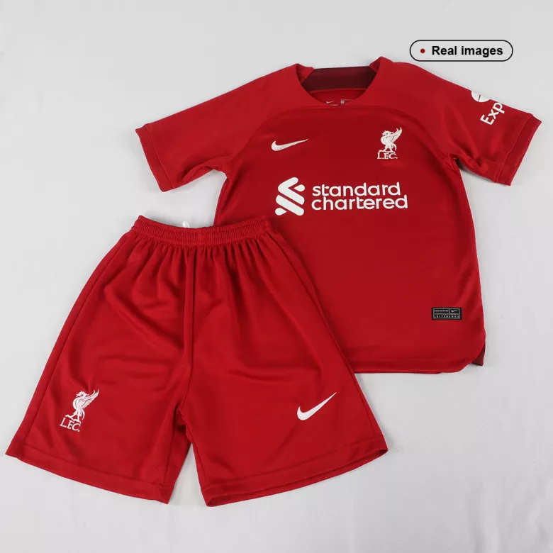 Liverpool Home Jersey Kit 2022/23 Kids(Jersey+Shorts) - gojersey