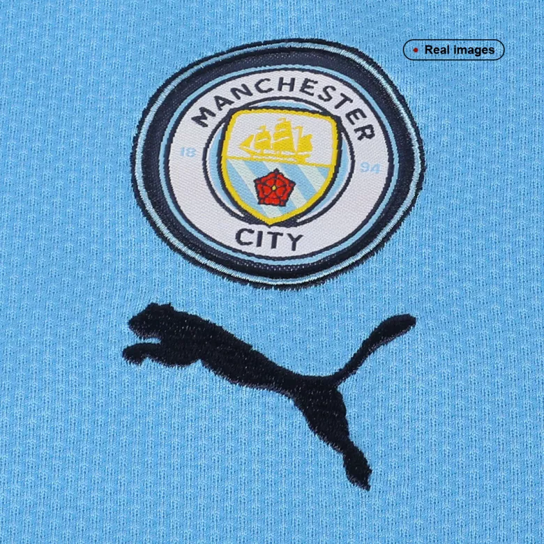 Manchester City Home Jersey Kit 2022/23 Kids(Jersey+Shorts) - gojerseys