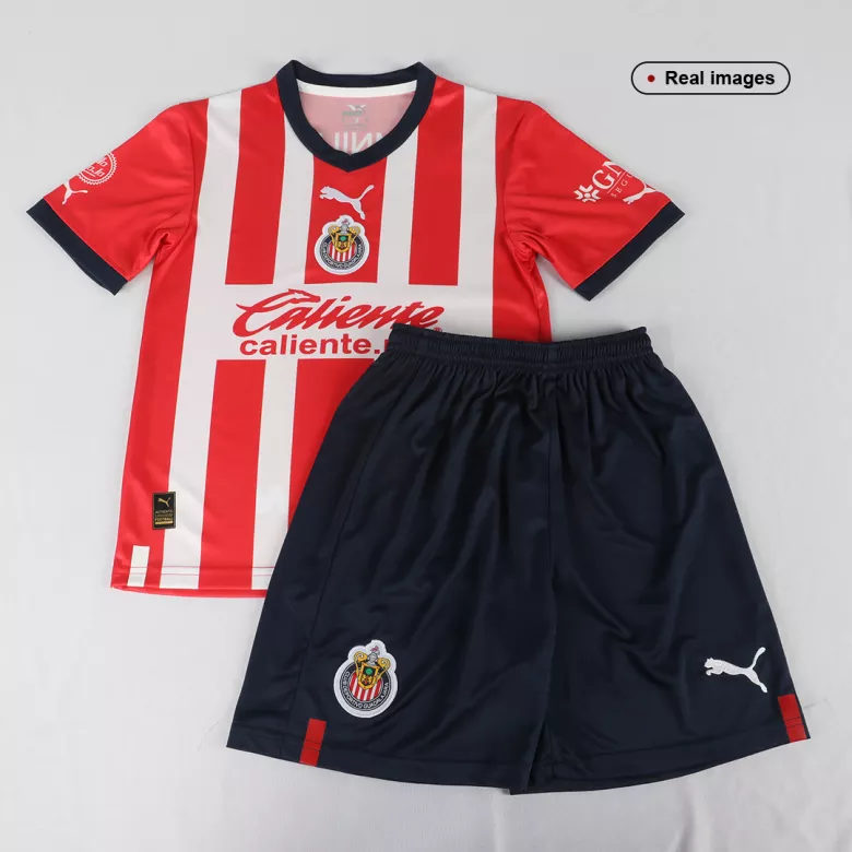 Chivas Home Jersey Kit 2022/23 Kids(Jersey+Shorts) - gojersey