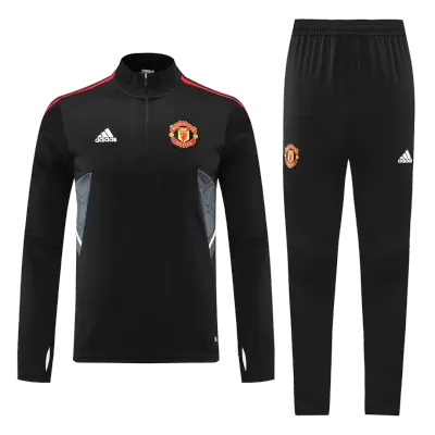 Manchester United Sweatshirt Kit 2022/23 - Black (Top+Pants) - gojersey