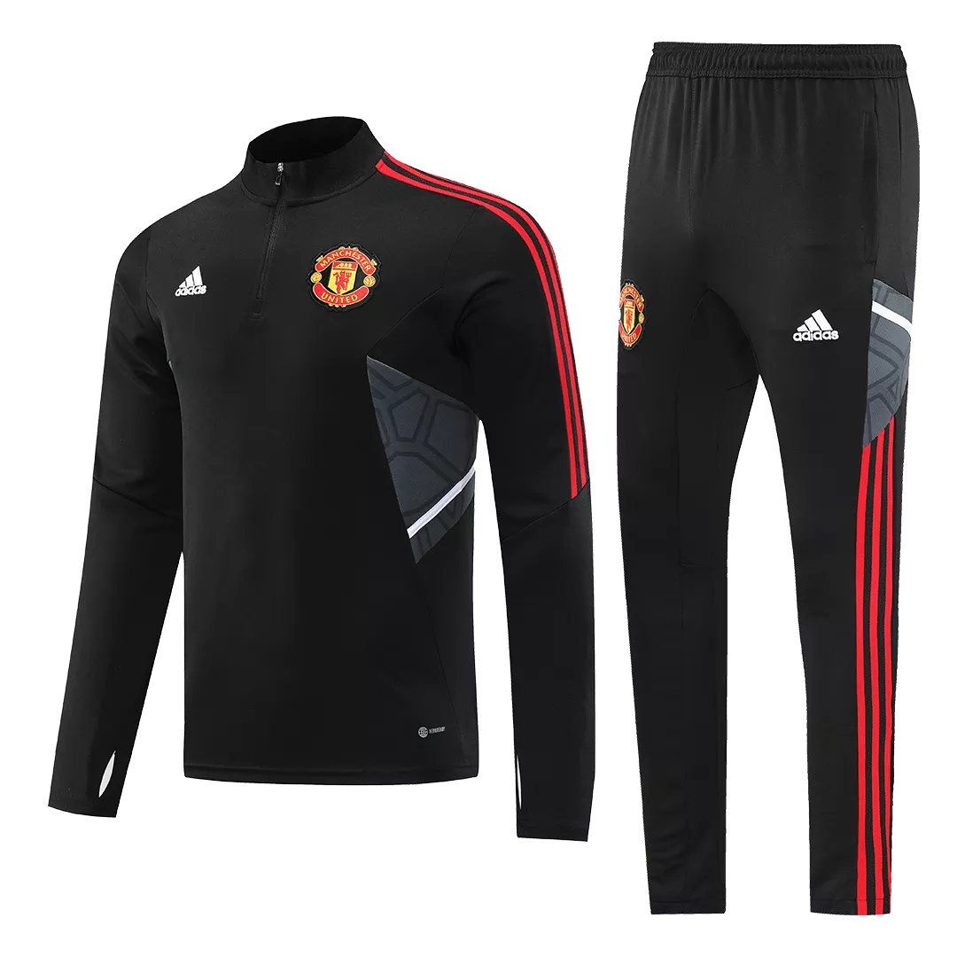 Manchester United Sweatshirt Kit 2022/23 - Black (Top+Pants) - goaljerseys