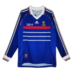 France Home Jersey Retro 1998 - Long Sleeve - goaljerseys