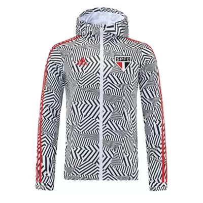Sao Paulo FC Windbreaker 2021/22 - White&Black - gojersey