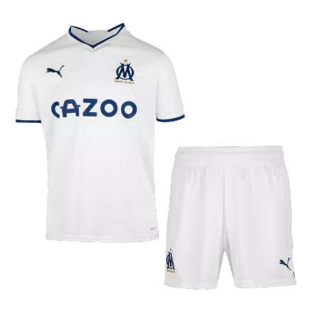 Marseille Home Jersey Kit 2022/23 Kids(Jersey+Shorts) - gojerseys