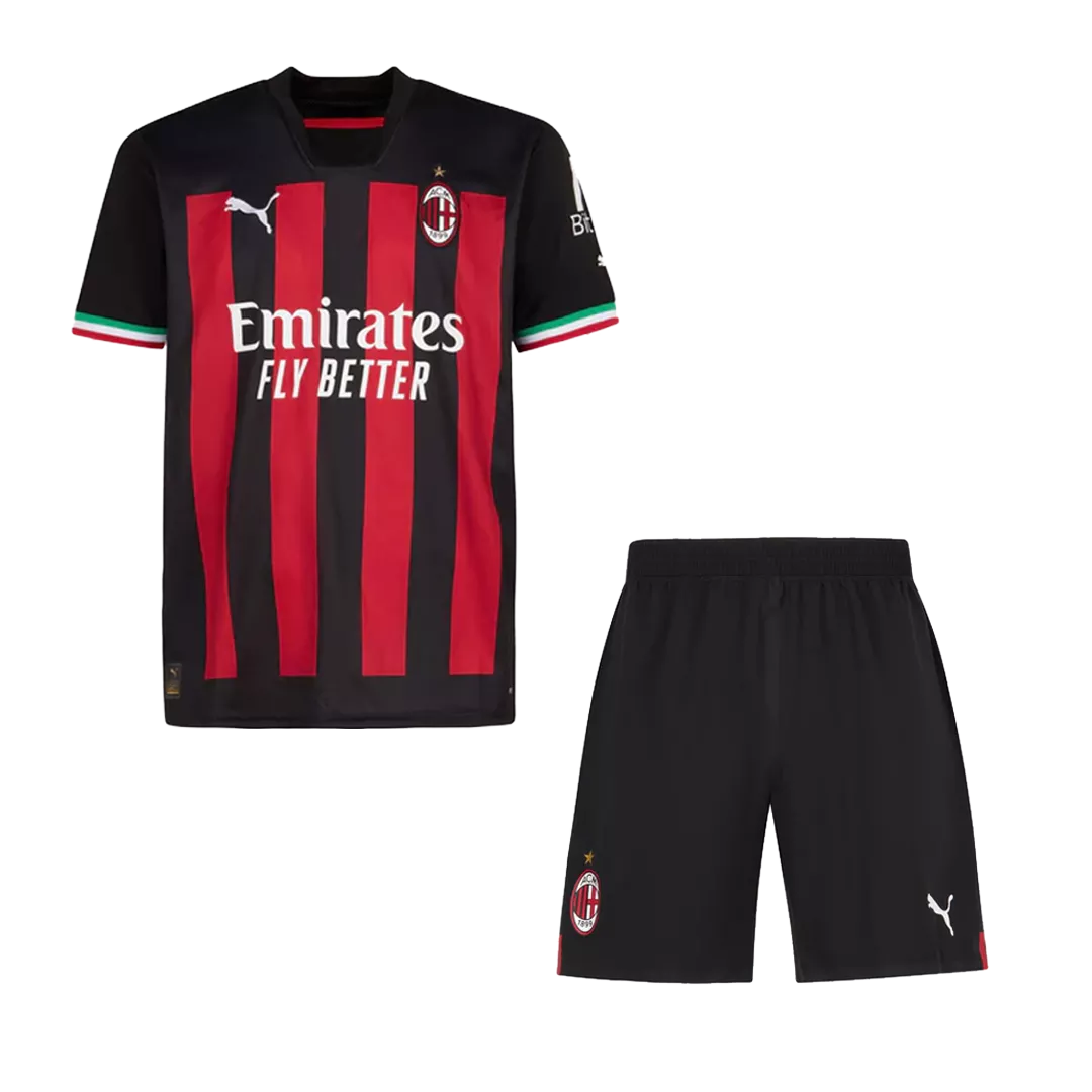 AC Milan Home Jersey Kit 2022/23 Kids(Jersey+Shorts)