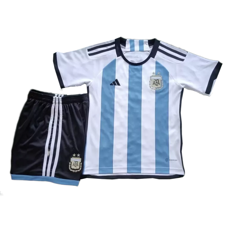 Argentina Home Jersey Kit 2022 Kids(Jersey+Shorts) - gojersey