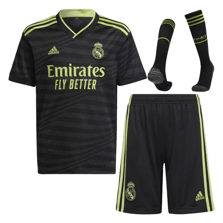 Real Madrid Third Away Jersey Kit 2022/23 Kids(Jersey+Shorts+Socks) - gojersey
