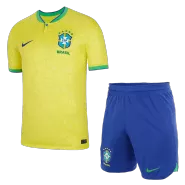 Brazil Home Jersey Kit 2022 (Jersey+Shorts) - goaljerseys