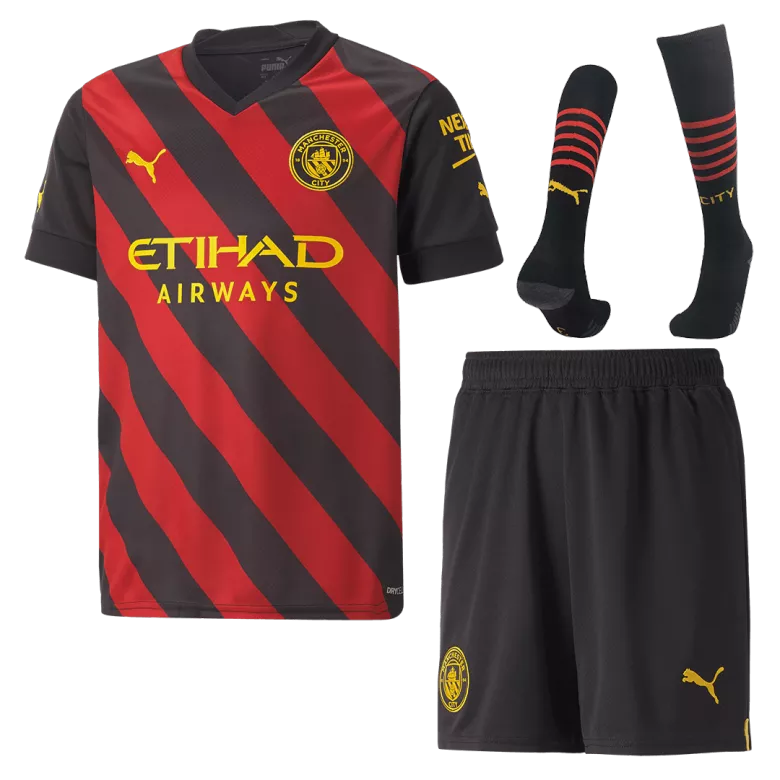 Manchester City Away Jersey Kit 2022/23 Kids(Jersey+Shorts+Socks) - gojersey