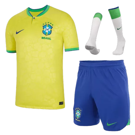 Brazil Home Jersey Kit 2022 (Jersey+Shorts+Socks) - gojerseys