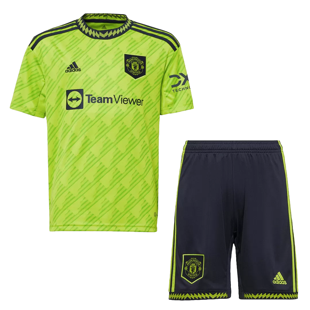 Manchester United Third Away Jersey Kit 2022/23 Kids(Jersey+Shorts) - goaljerseys