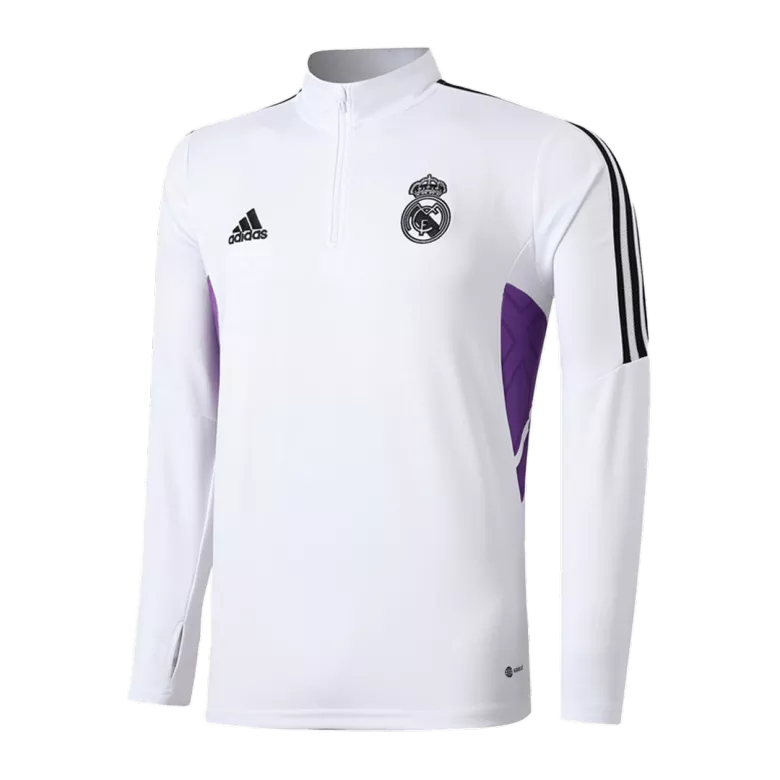 Real Madrid Sweatshirt Kit 2022/23 - White (Top+Pants) - gojersey