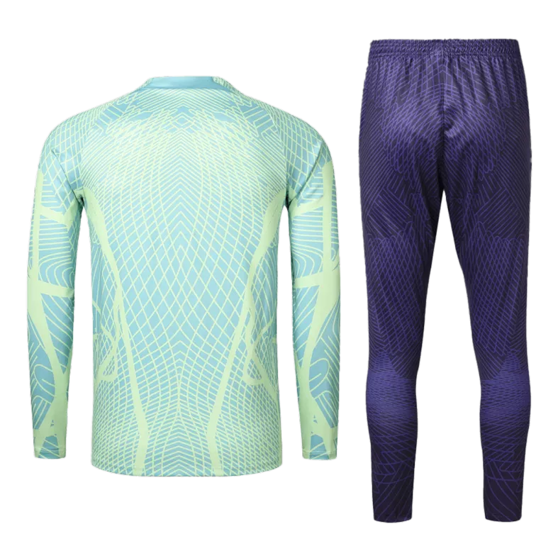 Brazil Sweatshirt Kit 2022 - Kid Green (Top+Pants) - gojersey