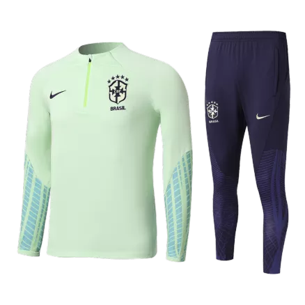 Brazil Sweatshirt Kit 2022 - Green (Top+Pants) - gojerseys