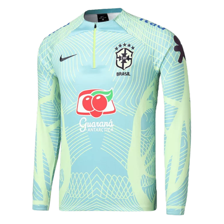 Brazil Sweatshirt Kit 2022 - Kid Green (Top+Pants) - gojersey