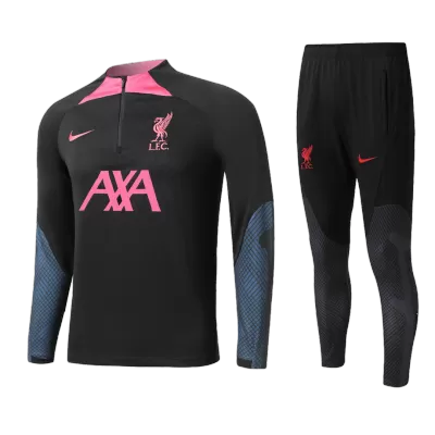 Liverpool Sweatshirt Kit 2022/23 - Black (Top+Pants) - gojersey