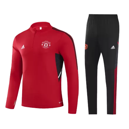 Manchester United Sweatshirt Kit 2022/23 - Kid Red (Top+Pants) - gojerseys