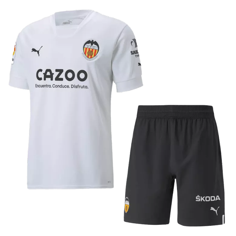 Valencia Home Jersey Kit 2022/23 Kids(Jersey+Shorts) - gojersey
