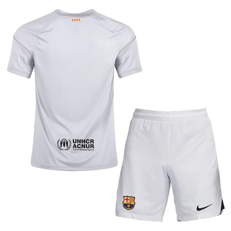 Barcelona Third Away Jersey Kit 2022/23 Kids(Jersey+Shorts) - gojersey