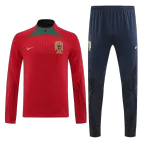 Portugal Sweatshirt Kit 2022 - Red (Top+Pants) - goaljerseys
