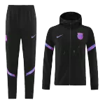 Barcelona Hoodie Training Kit 2021/22 - Black&Purple (Jacket+Pants) - goaljerseys