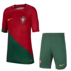 Portugal Home Jersey Kit 2022/23 Kids(Jersey+Shorts) - goaljerseys