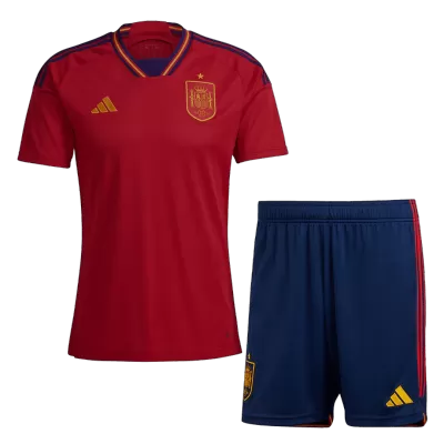 Spain Home Jersey Kit 2022 (Jersey+Shorts) - gojersey