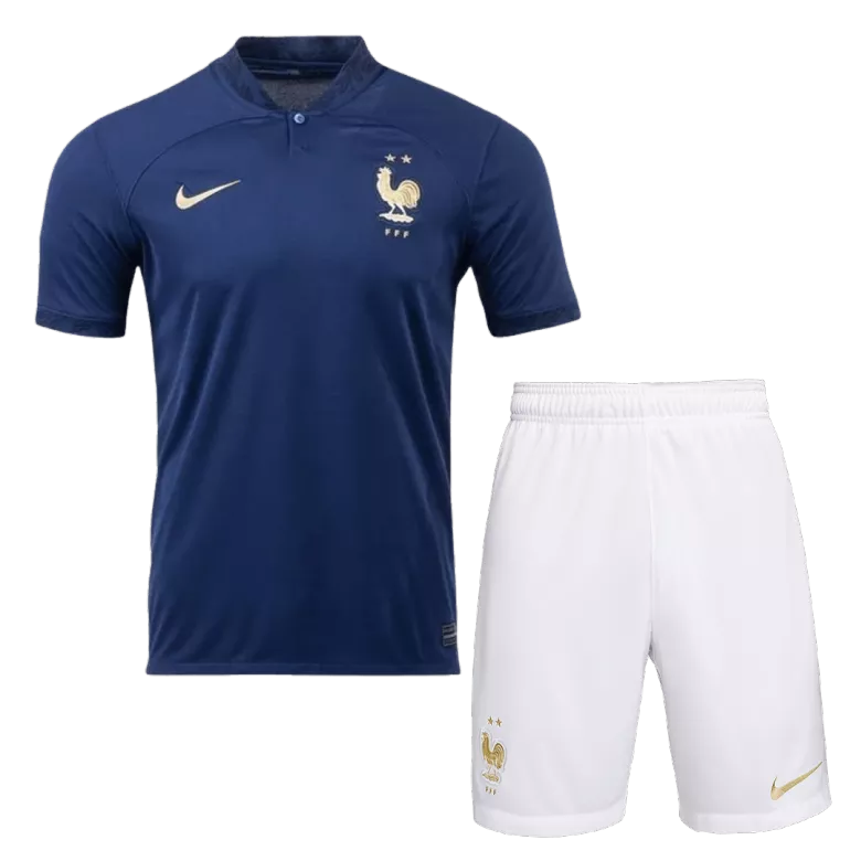 France Home Soccer Jersey Kit(Jersey+Shorts) 2022 - gojersey