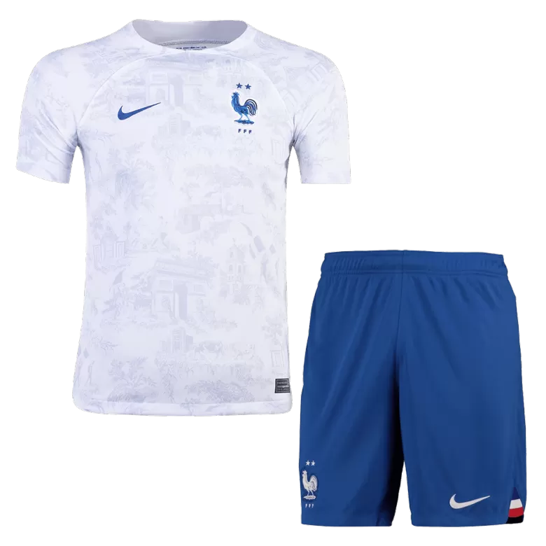 France Away Jersey Kit 2022 Kids(Jersey+Shorts) - gojersey