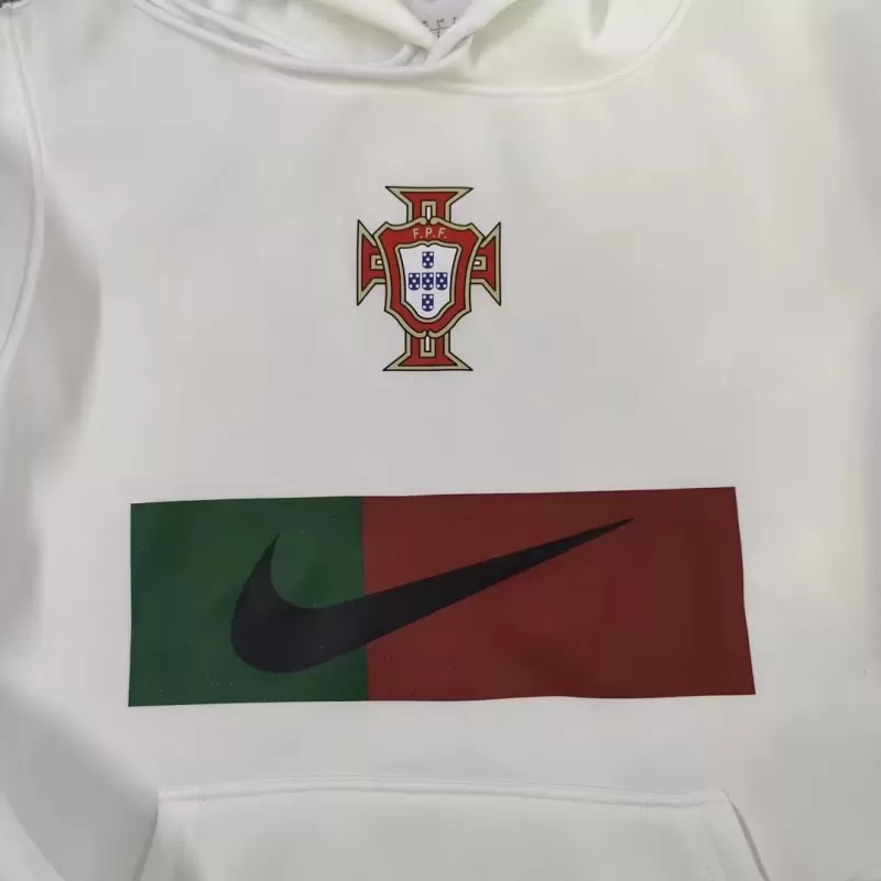 Portugal Sweater Hoodie 2022/23 - White - gojersey
