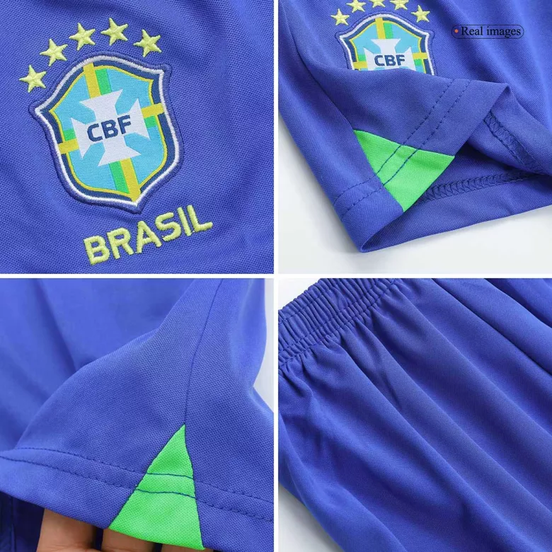 Brazil Home Jersey Kit 2022 Kids(Jersey+Shorts) - gojersey