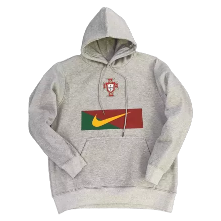 Portugal Sweater Hoodie 2022/23 - Gray - gojerseys
