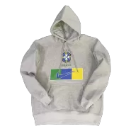 Brazil Sweater Hoodie 2022/23 - Gray - goaljerseys
