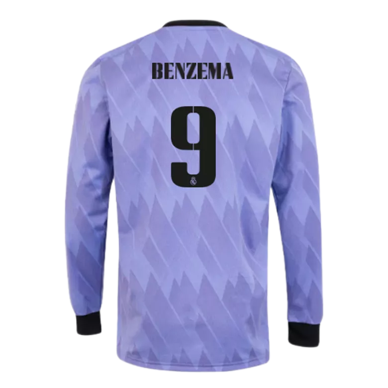 Real Madrid BENZEMA #9 Away Jersey 2022/23 - Long Sleeve - gojersey