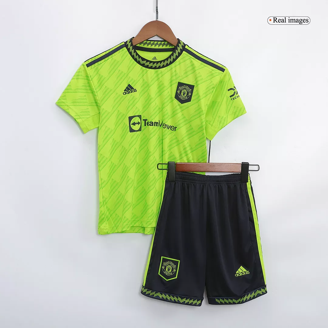 Manchester United Third Away Jersey Kit 2022/23 Kids(Jersey+Shorts) - goaljerseys