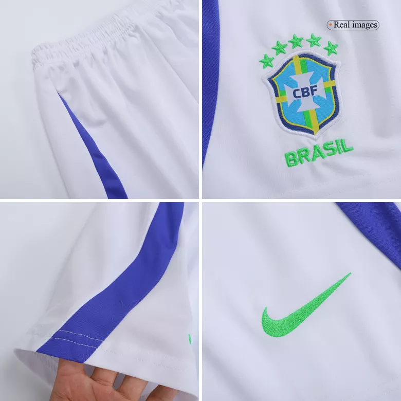 Brazil Away Jersey Kit 2022 Kids(Jersey+Shorts) - gojerseys