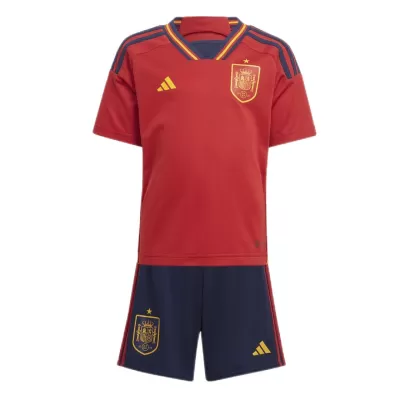 Spain Home Jersey Kit 2022 Kids(Jersey+Shorts) - gojersey